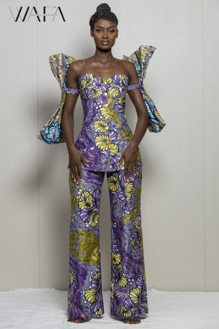 Ensemble haut + pantalon pagne vico